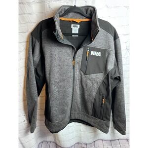 NRA Full Zip Jacket‎ Gray Black Outdoor Activewear Pockets Mens XL
